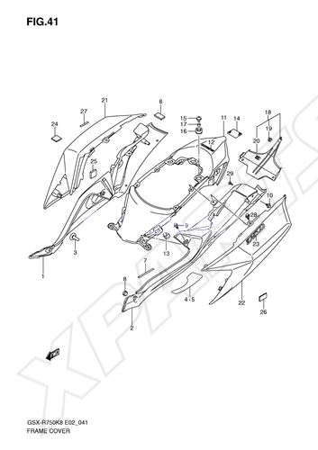 Billede til varegruppe FRAME COVER (MODEL K8): ECE=019(BLACK),YME(ORAN GE)