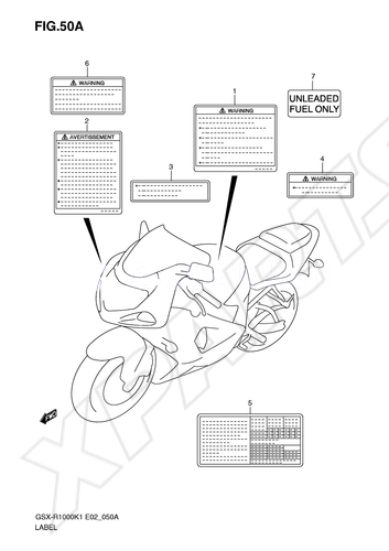 Billede til varegruppe LABEL (GSX-R1000K2)