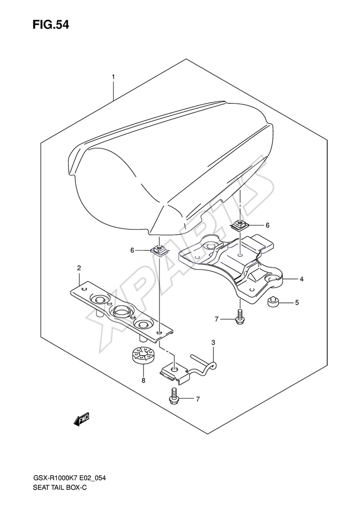 Billede til varegruppe SEAT TAIL BOX: EDS=YMD(SILVER),YMF(YEL LOW)