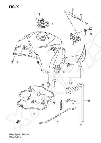 Billede til varegruppe FUEL TANK (MODEL K7): EDR=YMD(SILVER),YHH(RED )