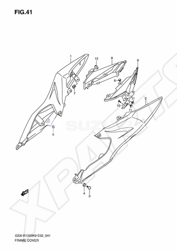 Billede til varegruppe FRAME COVER (MODEL K9): GLR=YBD(WHITE),YSF(BLUE )