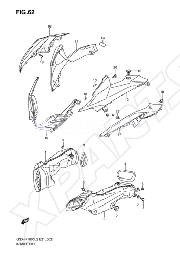 Billede til varegruppe INTAKE PIPEKGL=YKV(BLACK),YVB(BLACK)