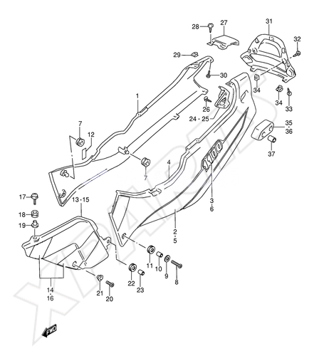 Billede til varegruppe FRAME COVER (MODEL V/ W): K1V = 0JW(WHITE), Y0N(B LUE)