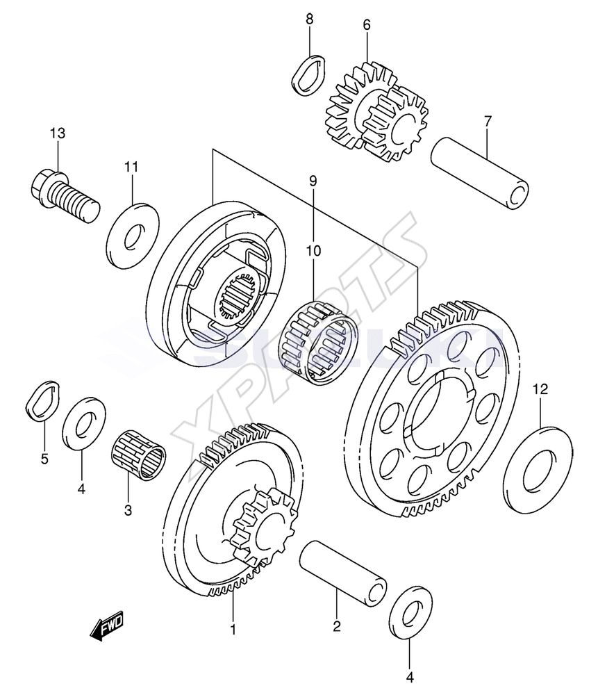 Billede til varegruppe STARTER CLUTCH (MODEL X/ Y/ K1/ K2)