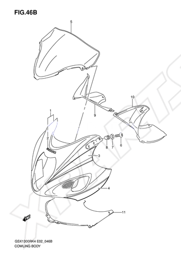 Billede til varegruppe COWLING BODY (MODEL K6)