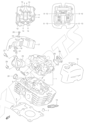 Billede til varegruppe CYLINDER HEAD (REAR)
