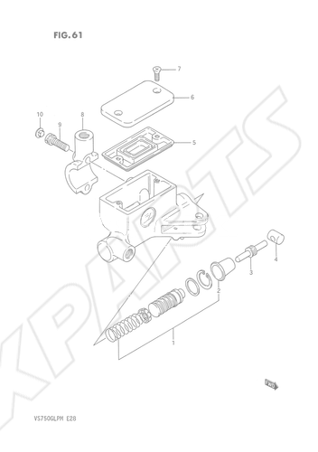 Billede til varegruppe CLUTCH MASTER CYLINDER (VS750GLF/ GLFG/ GLEFG/ GLFH/ GLEFH)
