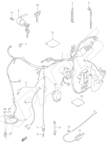 Billede til varegruppe WIRING HARNESS (MODEL T/ V)