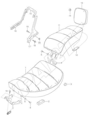 Billede til varegruppe SEAT (MODEL N/ P/ R/ S)RETER TO FIG.45A(G-11) FO R MODEL T/ V