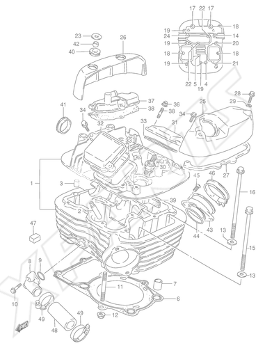 Billede til varegruppe CYLINDER HEAD (REAR)