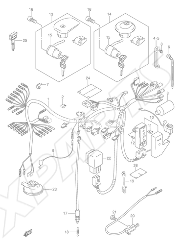 Billede til varegruppe WIRING HARNESS (MODEL K5)