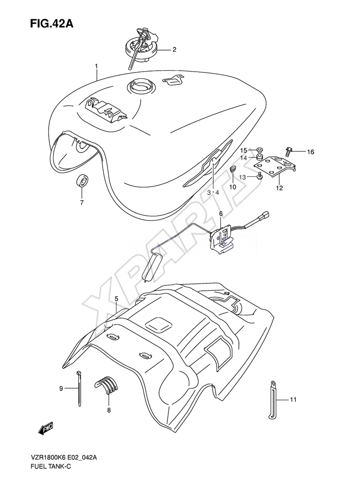 Billede til varegruppe FUEL TANK (VZR1800ZK7/ ZU2K7/ ZK8/ ZU2K8/ ZK9/ ZUFK9)