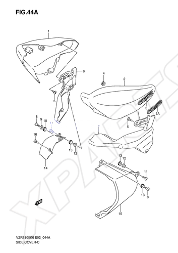 Billede til varegruppe SIDE COVER (VZR1800ZK7/ ZU2K7/ ZK8/ ZU2K8/ ZK9/ ZUFK9)