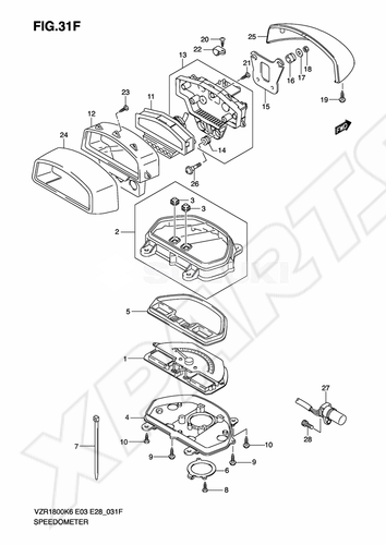 Billede til varegruppe SPEEDOMETER (VZR1800ZK9)