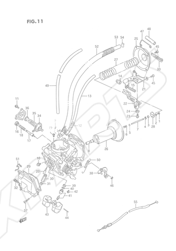 Billede til varegruppe CARBURETOR (FRONT)(MODEL H/ J/ K/ L/ M/ N/ P/ R)