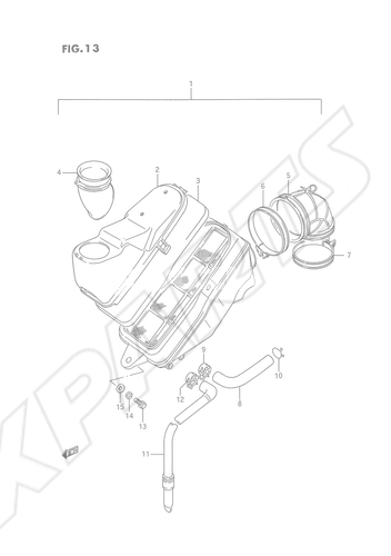 Billede til varegruppe AIR CLEANER (FRONT)(MODEL H/ J/ K/ L/ M/ N/ P/ R)