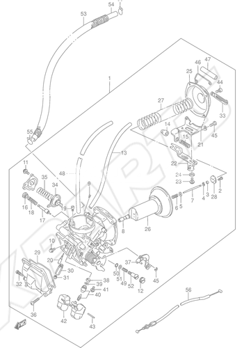 Billede til varegruppe CARBURETOR (FRONT)