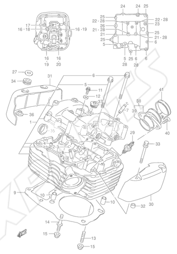 Billede til varegruppe CYLINDER HEAD (REAR)