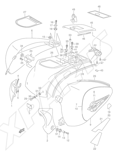Billede til varegruppe SIDE COVER (MODEL X): K7E = 14L(WHITE), Y4L(Y ELLOW)