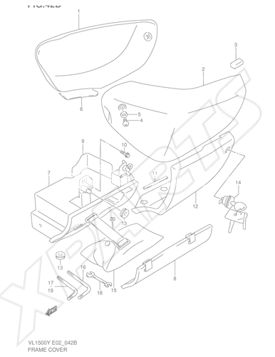 Billede til varegruppe FRAME COVER (MODEL K2/ K3): LA1=YD8(SILVER),YU8(GRA Y)