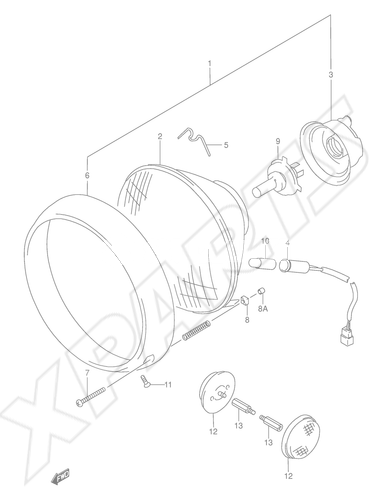Bild für Kategorie HEADLAMP (MODEL K1/ K2/ K3/ K4 E2,E19,E24,P37)