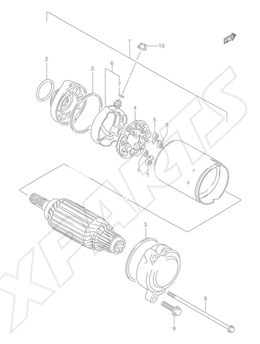 Billede til varegruppe STARTING MOTOR (MODEL K3/ K4)