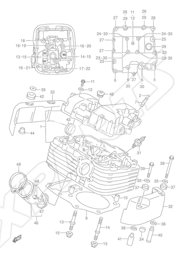 Billede til varegruppe CYLINDER HEAD (REAR)