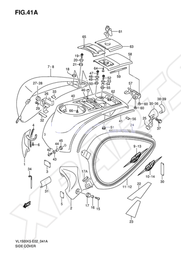 Bild für Kategorie SIDE COVER (MODEL K6/ K7): CZW = YAY(BLACK),YHL(RE D)