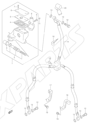 Billede til varegruppe FRONT MASTER CYLINDER (MODEL K5/ K6)