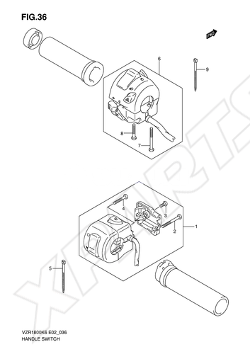 Billede til varegruppe HANDLE SWITCH (SEE NOTE)VZR1800ZK7/ ZK8