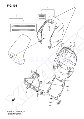 Billede til varegruppe HEADLAMP COVER (VZR1800ZL1 E28)
