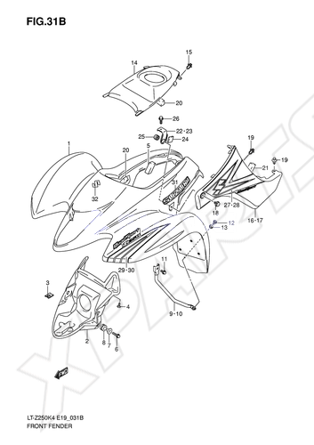 Billede til varegruppe FRONT FENDER (MODEL K6)