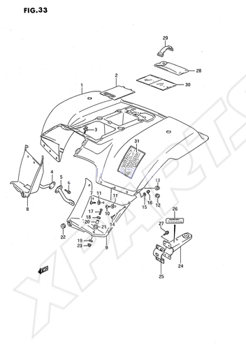 Billede til varegruppe REAR FENDER (MODEL L)