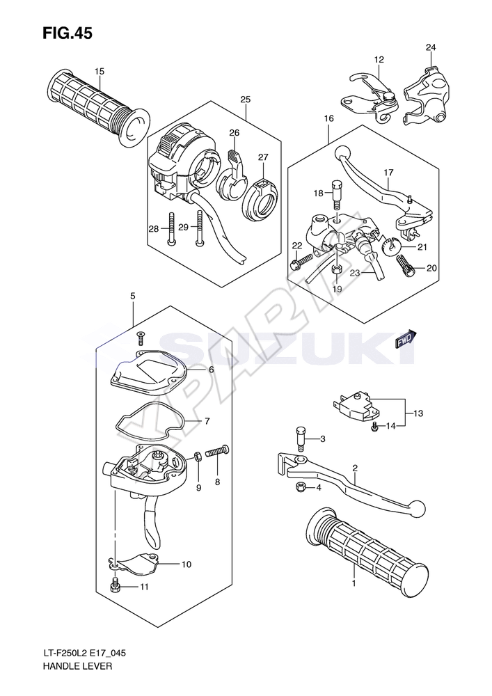 Billede til varegruppe HANDLE LEVER (LT-F250L2 E17)
