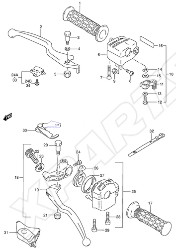 Billede til varegruppe HANDLE LEVER (MODEL K2/ K4)