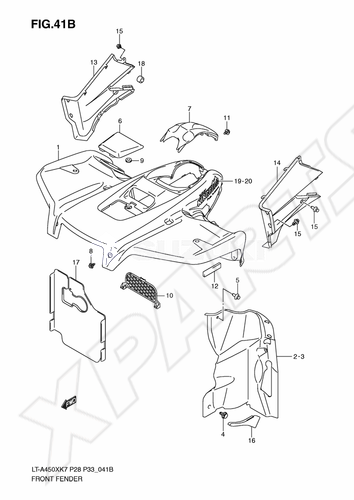 Billede til varegruppe FRONT FENDER (MODEL L0)