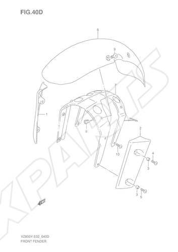 Billede til varegruppe FRONT FENDER (MODEL K1/ K2/ K3)CY9=YD8(SILVER),33J(BLACK )