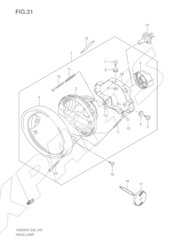 Billede til varegruppe HEADLAMP ASSY (E24)