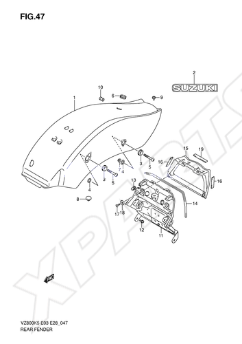 Bild für Kategorie REAR FENDER (VZ800)