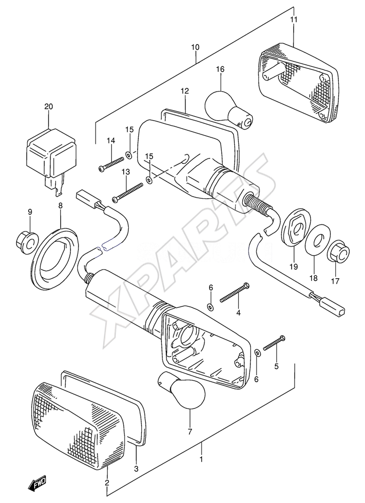 Billede til varegruppe TURNSIGNAL LAMP (MODEL T/ V)