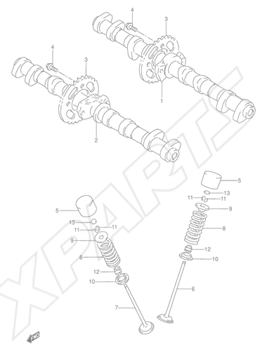 Billede til varegruppe CAM SHAFT - VALVE