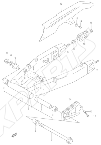 Billede til varegruppe REAR SWINGING ARM (MODEL R/ S)