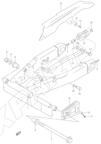 Bild für Kategorie REAR SWINGING ARM (MODEL T/ V/ W)