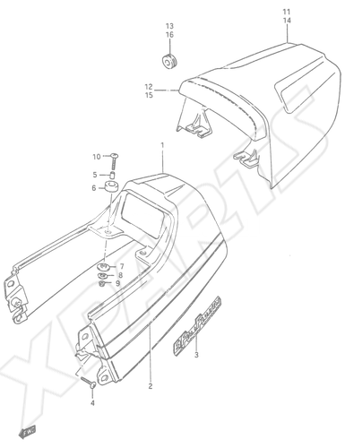 Billede til varegruppe SEAT TAIL COVER (RG250CH/ FCH)