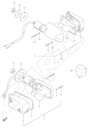 Billede til varegruppe TURN SIGNAL LAMP (E2,E4,E15,E17,E18,E34)