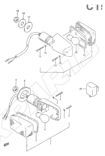Billede til varegruppe TURN SIGNAL LAMP (E2, E4, E15, E17, E18, E34)