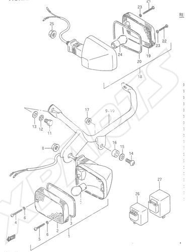 Billede til varegruppe TURNSIGNAL LAMP (E2,E4,E15,E16,E21,E22,E25,E30,E34,E39,E53)