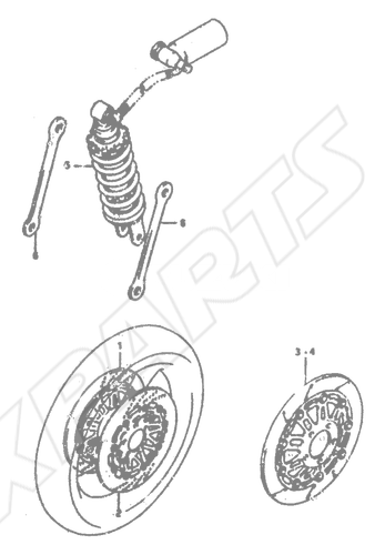 Billede til varegruppe FRONT BRAKE DISC - REAR SHOCK ABSORBER