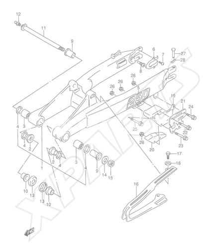 Bild für Kategorie REAR SWINGING ARM (MODEL M/ N)
