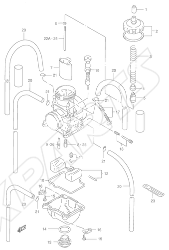 Billede til varegruppe CARBURETOR (MODEL V)